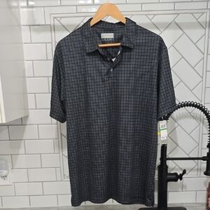 PGA TOUR Men’s Large Golf Polo Grid Print NWT